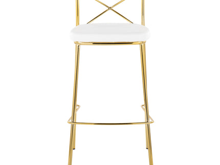 Modern Charlotte - Contemporary Fixed Height Barstool (Set of 2)