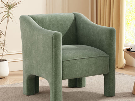 Barrel Accent Chair With Enclosed Arms