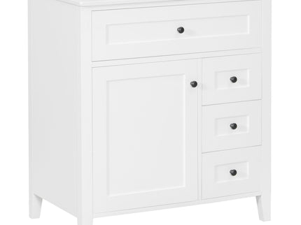 Bathroom Vanity With Sink, 3 Drawers And Adjustable Shelf