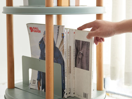 Storage Shelf, 360° Rotating Bookshelf, Bookcase With Large-Capacity Storage Space, Multifunctional Storage Rack, Compact Design For Living Room