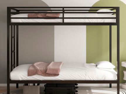 Adam - Twin Over Twin Bunk Bed - Black