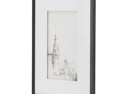 Architecture Wall Art Prints, Home Decor Art For Living Room Dining Room Entryway (Set of 4) - White / Black