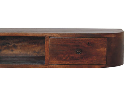 Lunar - 2 Drawer Floating Console - Chestnut