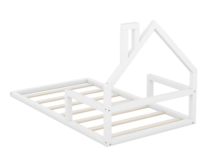 Floor Bed With House Shaped Headboard