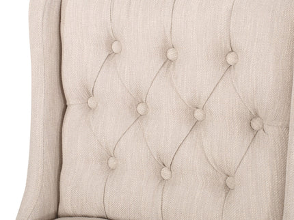 Solstara - Upholstered Dining Barstool With Button Tufted And Wing Back