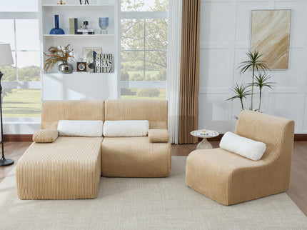 Oversized Sectional Sofa, Living Room Seating With Modular Design