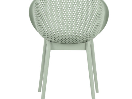 2 Piece Durable Single Chair With Hollow Out Design