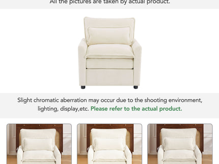 Modern Single Seat Accent Chair With Side Storage Pockets
