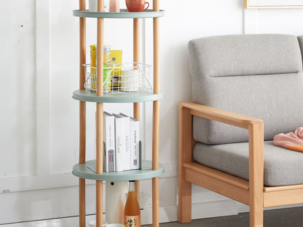 Storage Shelf, 360° Rotating Bookshelf, Bookcase With Large-Capacity Storage Space, Multifunctional Storage Rack, Compact Design For Living Room