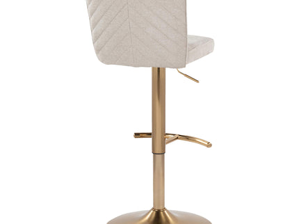 Henry - Contemporary Adjustable Barstool With Swivel With Rounded T Footrest (Set of 2)