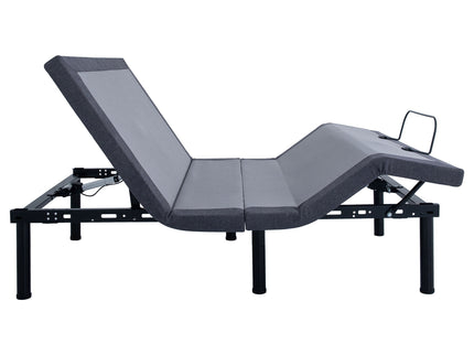 California King Adjustable Bed Base With Ergonomic Support And Wireless Remote Control - Black