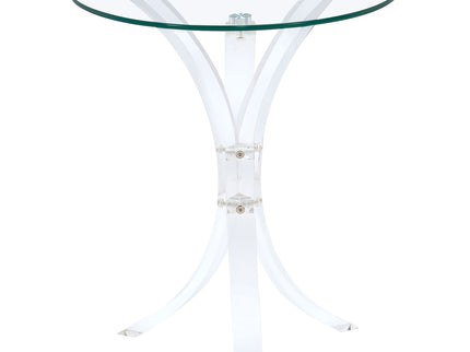 Bailey - Round Top Side Table - Clear