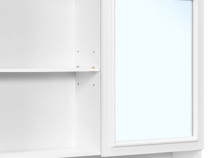 Wall Mounted Bathroom Medicine Cabinet With Double Mirrored Doors