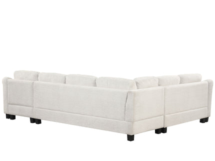 Contemporary U - Shaped Sectional Sofa With Movable Storage Ottoman