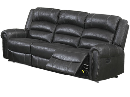Power Reclining Sofa With Built In USB Port - Black