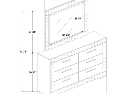 Pierce - 6 Drawer Dresser And Mirror