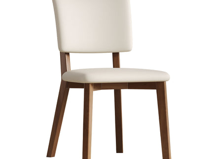 Dining Chair (Set of 2) - White / Deep Walnut