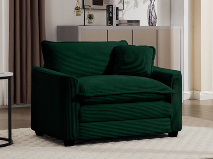 Modern Classic Fabric Single Chair Deep Seat Sofa With Pillow