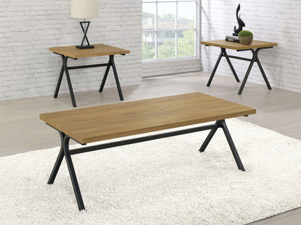 3 Piece Occasional Set, Coffee Table And 2 End Tables - Brown