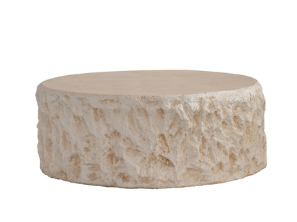 Round Coffee Table & Smooth Texture For Living Room - Light Beige
