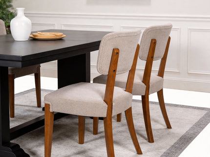 Contemporary Armless Dining Chairs (Set of 2)
