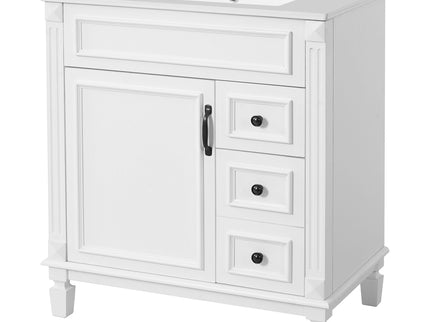 Bathroom Vanity With Sink, Cabinet With 2 Drawers And Adjustable Shelf