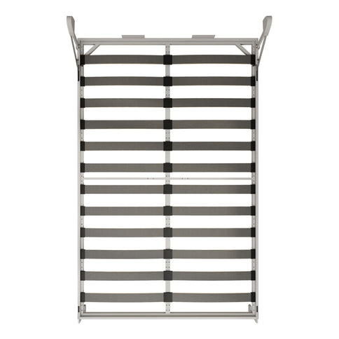 Queen Size Vertical Murphy Wall Cabinet Folding Bed With Automatic Legs - Gray