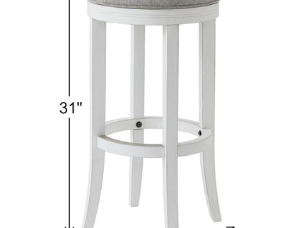 Backless Swivel Stool With Upholstered Seat