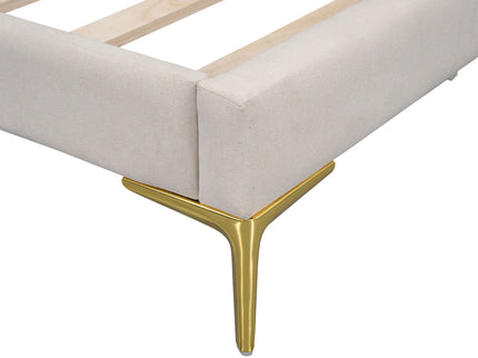 Upholstered Daybed With Headboard And Armrest, Support Legs