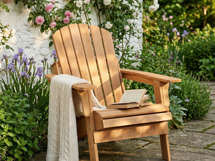 Oversize Outdoor Folding Adirondack Chair, Patio Chair For Garden
