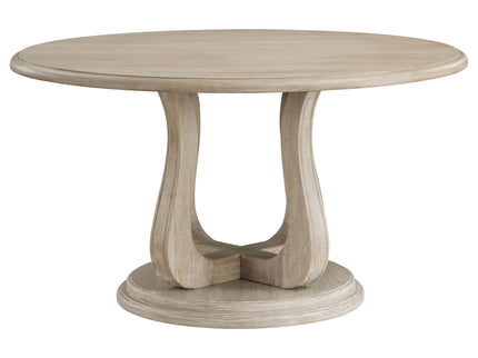 Verdugo - Round Dining Table With Pedestal Base - White Washed