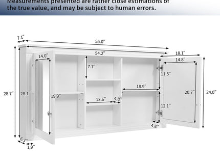 Modern Wall-Mount 2 In 1 Mirror Cabinet With Adjustable Shelves, Soft-Closing Hinges