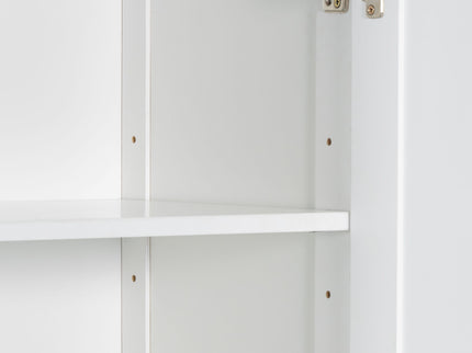 Tall Bathroom Cabinet With Tilt-Out Laundry Basket And Upper Storage