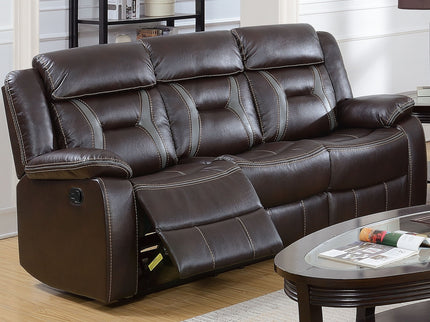 Modern Reclining Sofa With Pillow Arms And Headrest