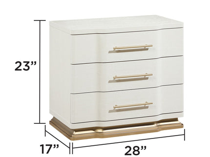 Lexington - 3 Drawer Nightstand - Beige