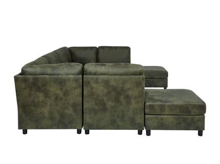 Upholstered Modular Sectional With Custom Configuration And Removable Cushions