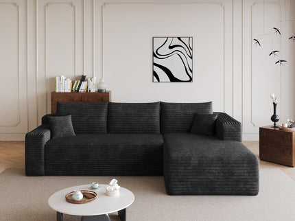 Cloud Sectional Sofa, Comfort U-Shaped Sofa For Living Room - Black