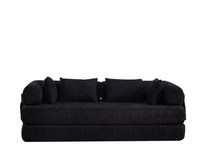 Convertible Sleeper Sofa Bed With Cylindrical Pillow