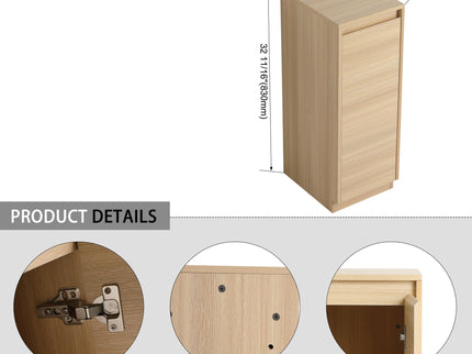 Soft Close Door Freestanding Bathroom Vanity With Sink, 1 Small Storage Cabinet