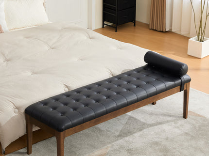 Upholstered End Of Bed Bench With Headrest