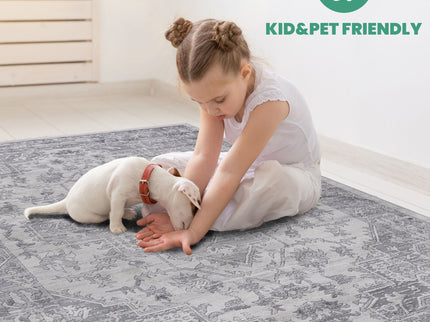 Marfi - 6' X 9' Oriental Area Rug - Silver