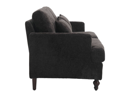 Mid Century Modern Fabric Loveseat Sofa, 2 Seat Upholstered Couch