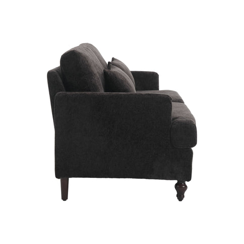Mid Century Modern Fabric Loveseat Sofa, 2 Seat Upholstered Couch