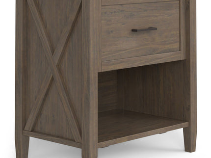 Ela - Bedside Table - Smoky Brown