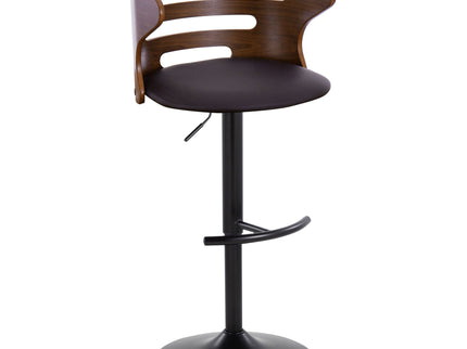 Cosi - Mid Century Modern Adjustable Barstool With Swivel With Rounded T Footrest (Set of 2)