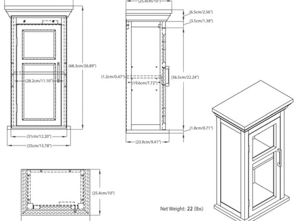 Avington - Single Door Wall Cabinet - Pure White
