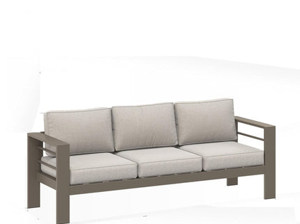 All-Weather Patio Sofa With Cushions, 3 Seat Outdoor Couch