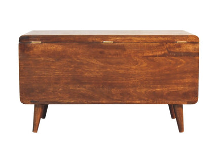 Curved Blanket Box - Chestnut