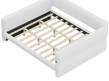 Upholstered Platform Bed With USB Charging