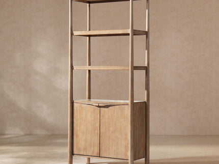 Nolan - Bookcase With Lower Cabinet - Natural